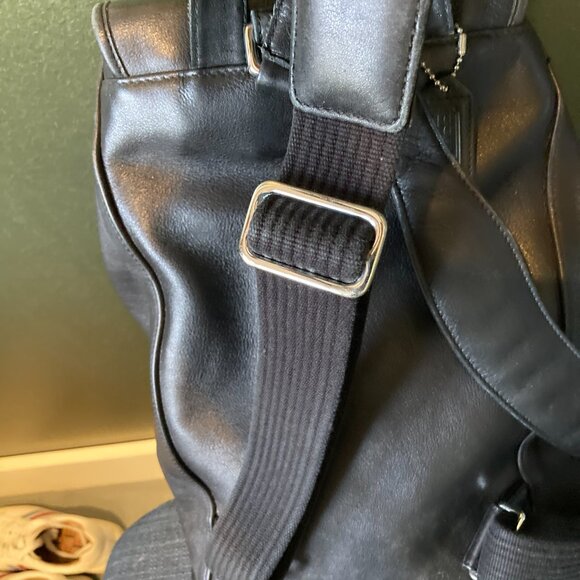VINTAGE | Large Coach 5408 Black Leather Travel Backpack | Made in 2000 - Picture 7 of 12